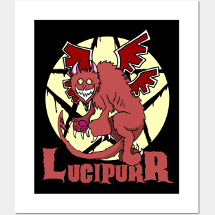 Lucipurr, the Fallen Angelic Demon Cat Posters and Art